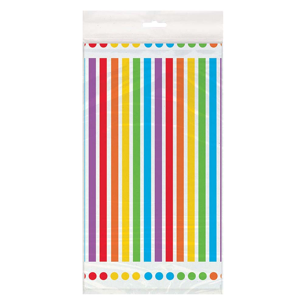 Party Zone - Rainbow Birthday Plastic Tablecover
