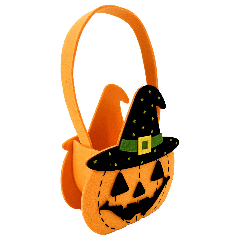 Party Magic - Pumpkin Felt Bag with Black Hat