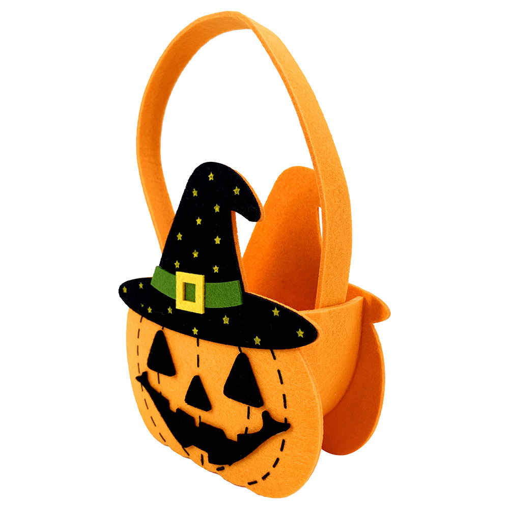 Party Magic - Pumpkin Felt Bag with Black Hat