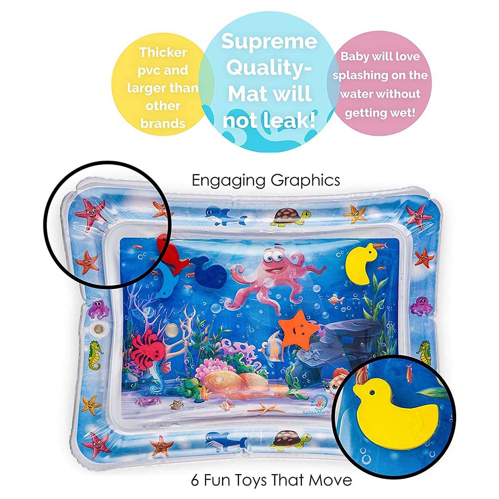 Mumfactory Baby Tummy Play Water Mat - Catch The Fish