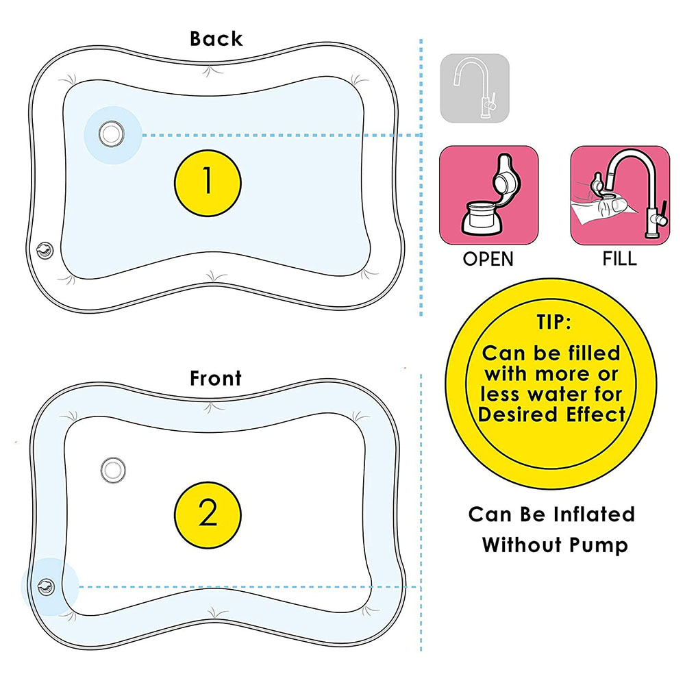 Mumfactory Baby Tummy Play Water Mat - Catch The Fish