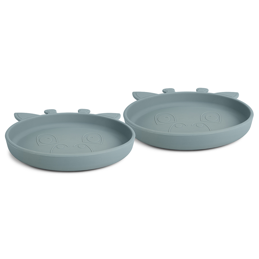 Nuuroo Akila Silicone Giraffe Plate Pack of 2 - Lead