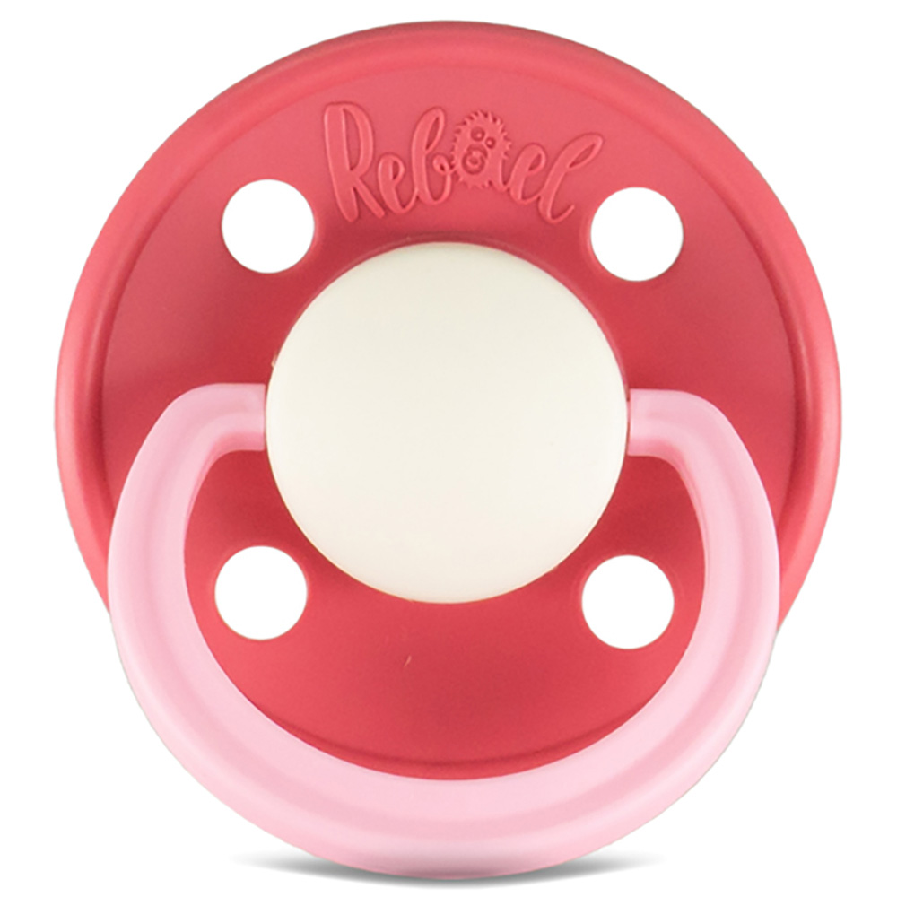Rebael - Fashion Round Pacifier S1 0-6M - Hot Pearly Flamingo