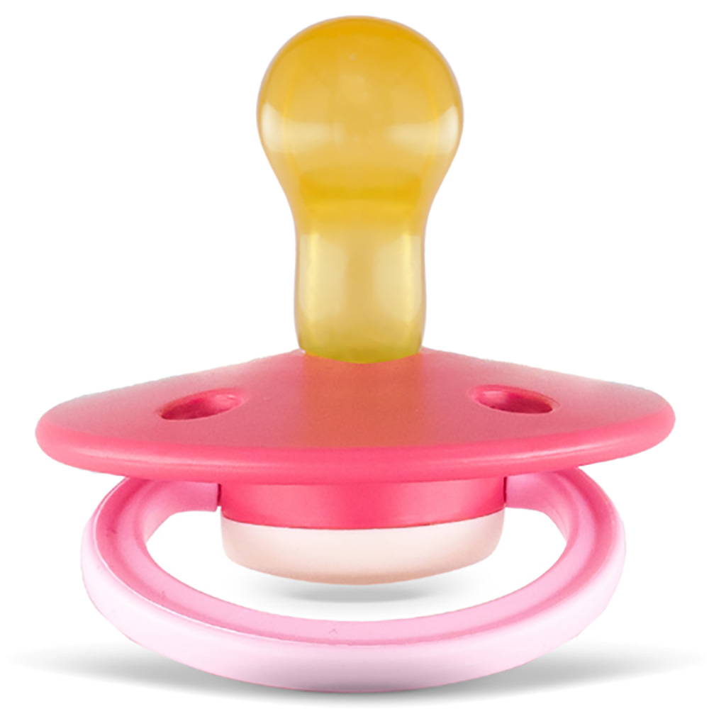 Rebael - Fashion Round Pacifier S1 0-6M - Hot Pearly Flamingo