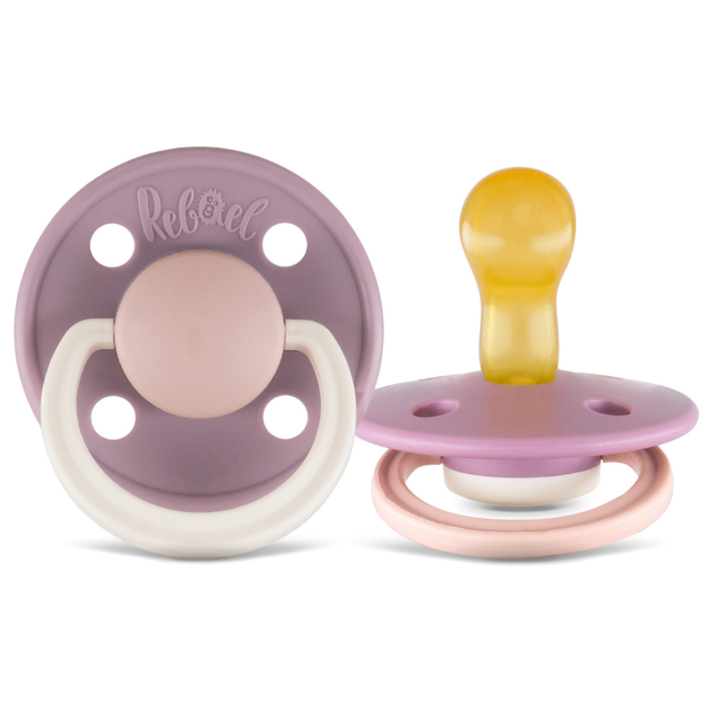 Rebael - Fashion Round Pacifier S1 0-6M - Pack of 2 - Rhino/Poodle