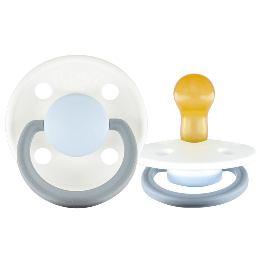 Rebael - Fashion Round Pacifier S1 0-6M - Snowy Sky Pony