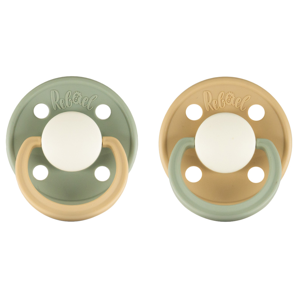 Rebael - Fashion Round Pacifier S2 6M+ - Pack of 2 - Lion/Dolphin
