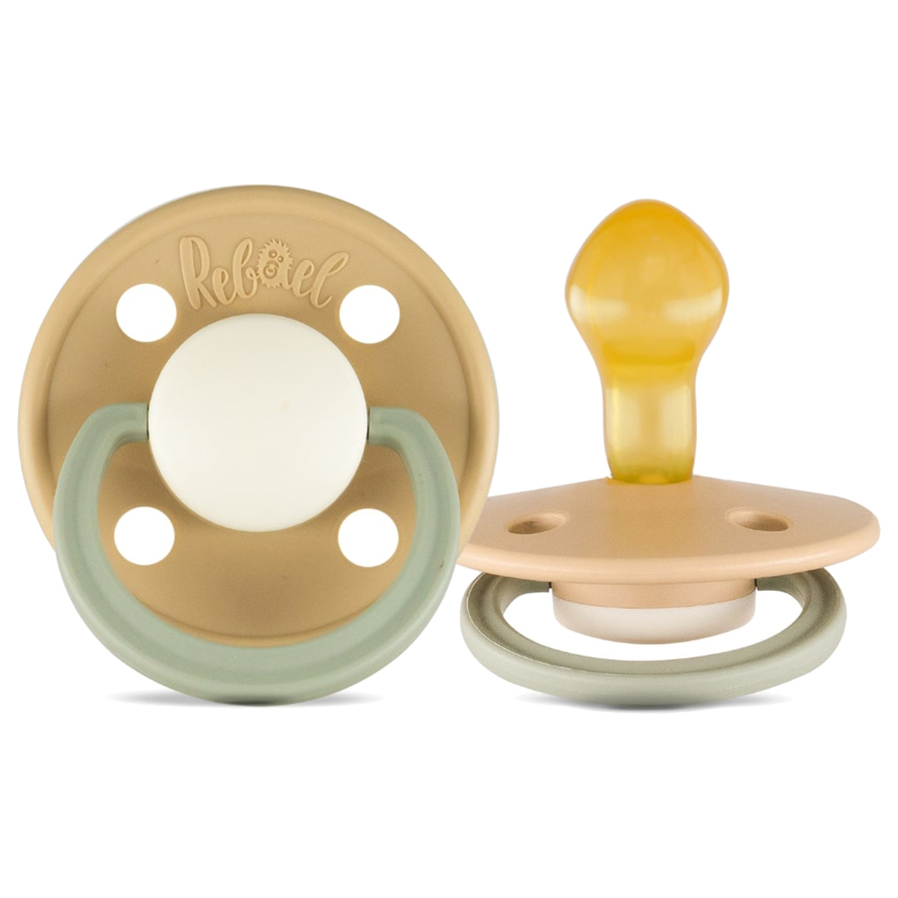 Rebael - Fashion Round Pacifier S2 6M+ - Pack of 2 - Lion/Dolphin