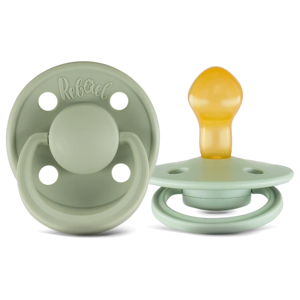 Rebael - Mono Round Pacifier S2 6M+ - Pack of 2 - Laurel/Almond
