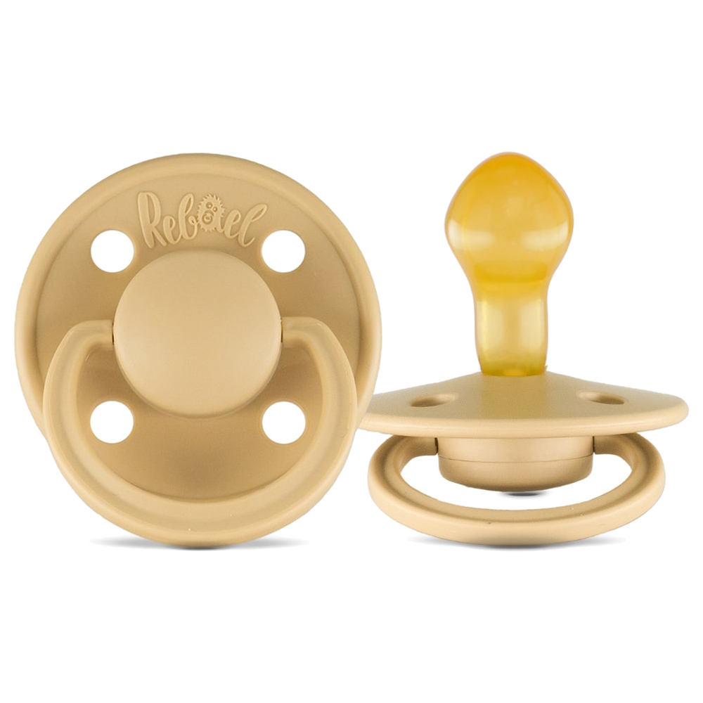 Rebael - Mono Round Pacifier S2 6M+ - Pack of 2 - Laurel/Almond