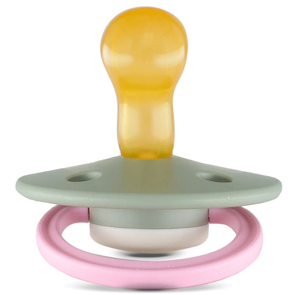 Rebael - Fashion Round Pacifier S1 0-6M - Cloudy Pearly Flamingo