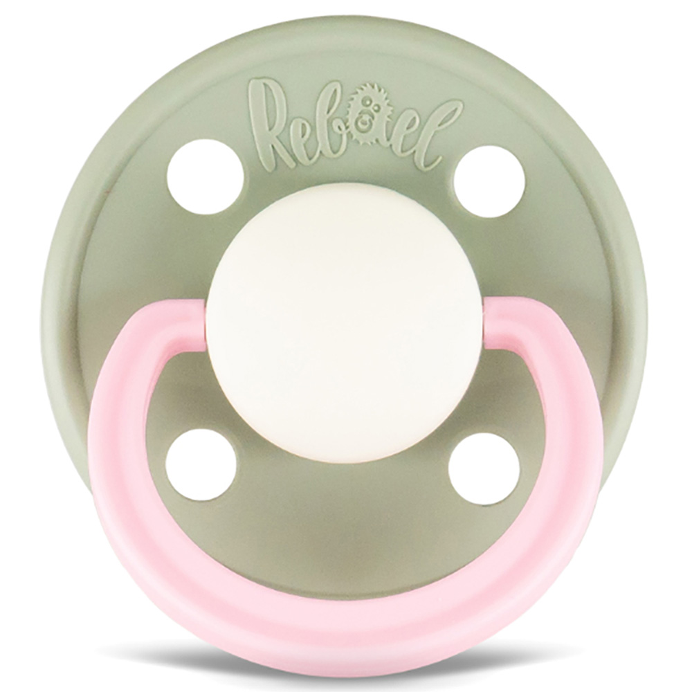 Rebael - Fashion Round Pacifier S1 0-6M - Cloudy Pearly Flamingo