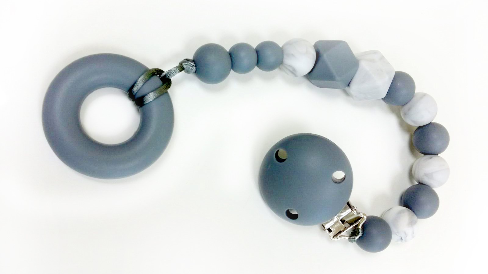 Desert Chomps - Teething Clips - Grey