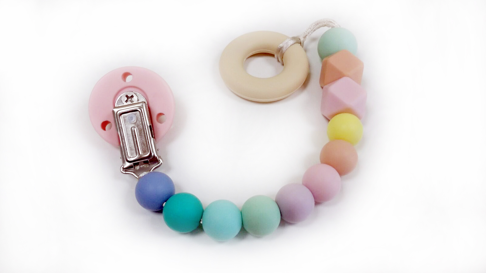 Desert Chomps - Teething Clips - Rainbow