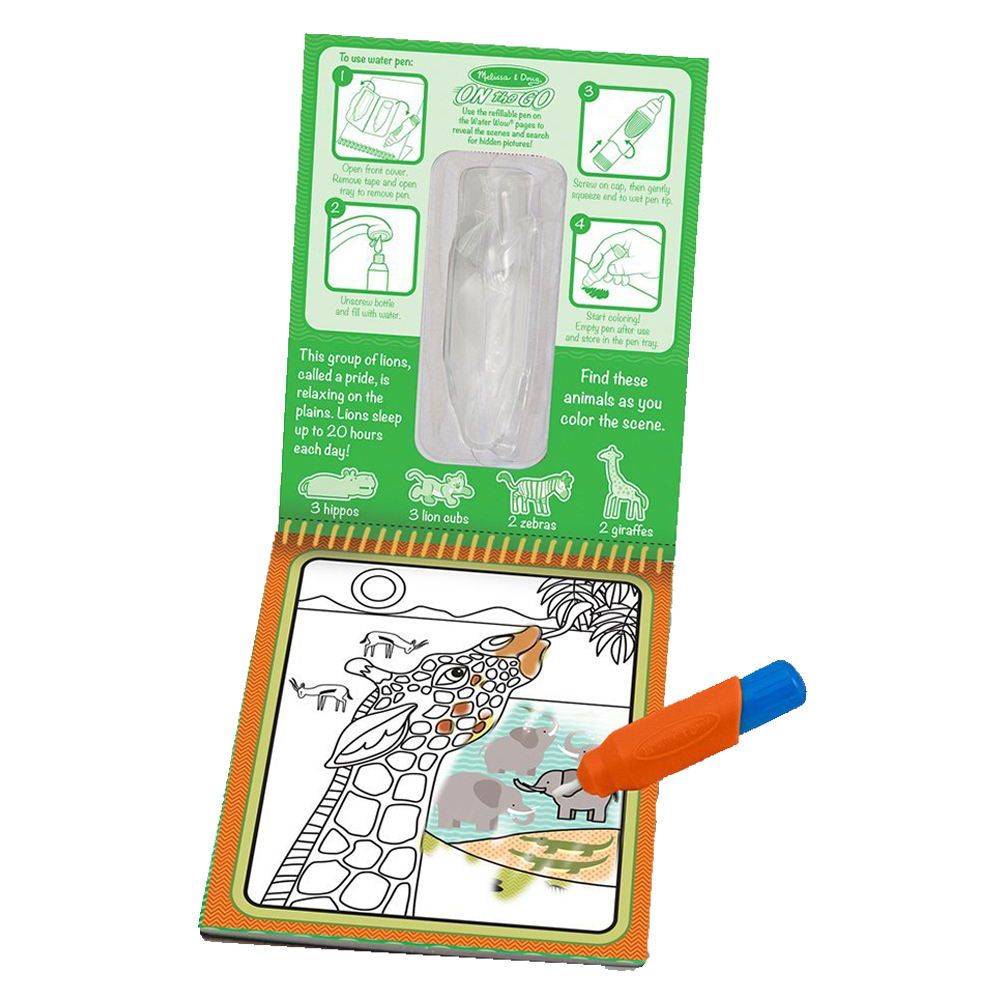 Melissa & Doug Safari Water Reveal Pad