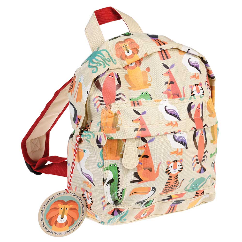 Rex London - Colourful Creatures Mini Backpack - 11-Inch/28cm