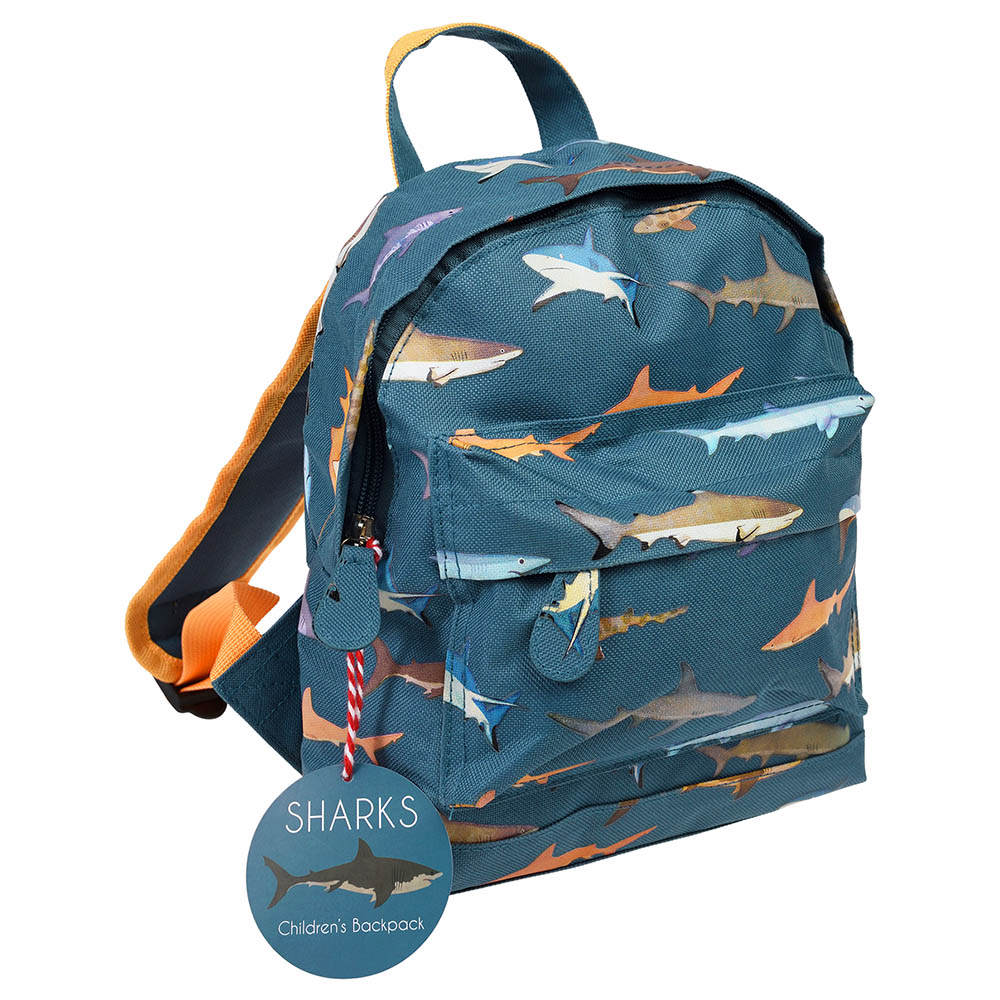 Rex London - Mini Children's Backpack - Sharks - 10-Inch/25.5cm