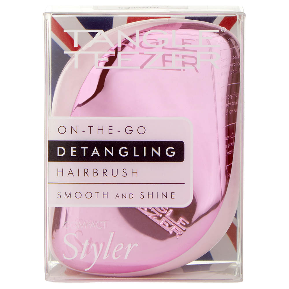 Tangle Teezer - Compact Brush Styler - Baby Pink Chrome
