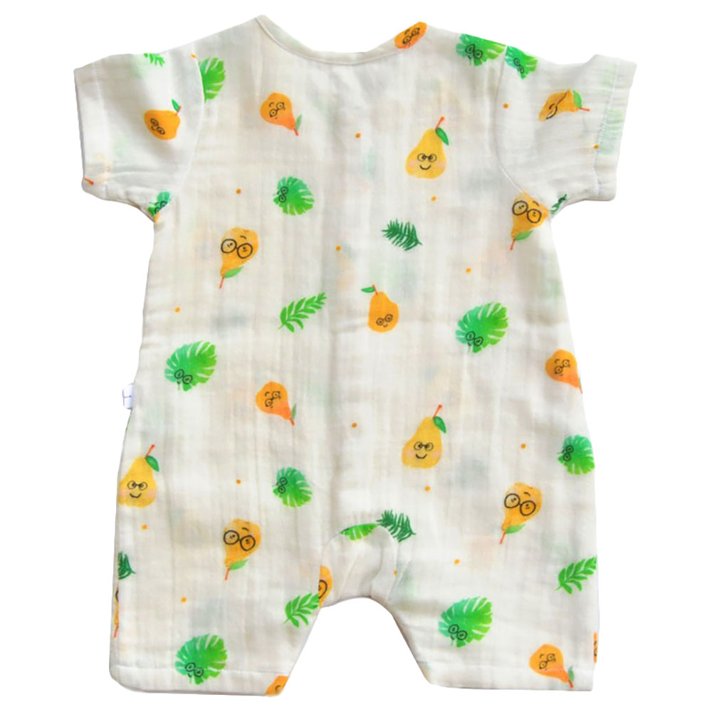 Tickle Tickle 'Poppet Pear' Organic Muslin Baby Romper