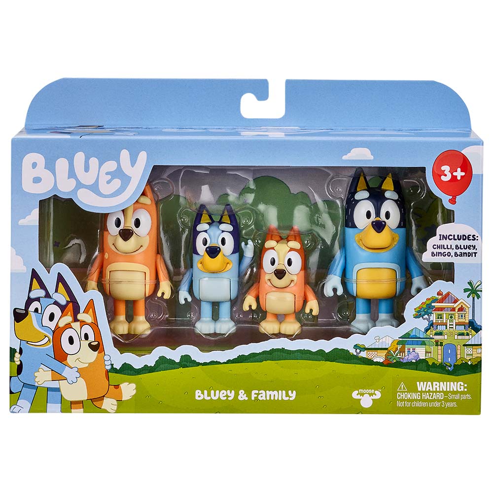 Bluey - Bluey & Family Figures - 4 pcs