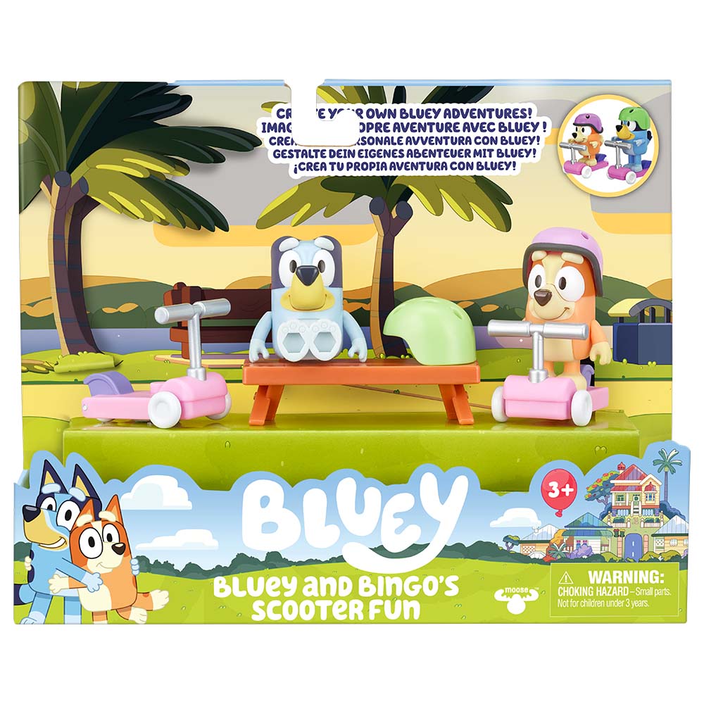 Bluey - Bluey & Bingo's Scooter Fun Playset