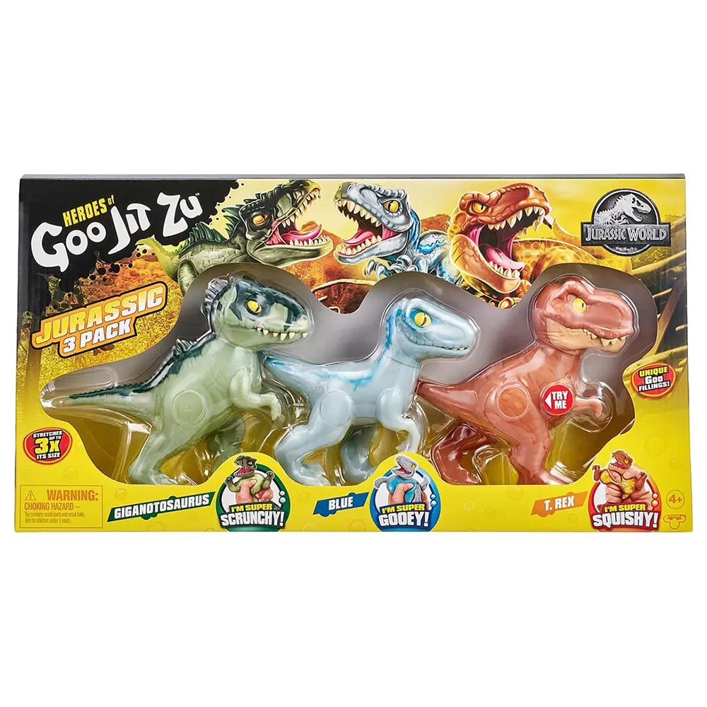 Heroes of Goo Jit Zu - S3 Jurassic World Stretch Heroes 3pcs