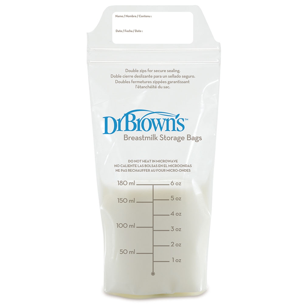 Dr. Brown's - Breastmilk Storage Bags - 180ml - Pack of 25