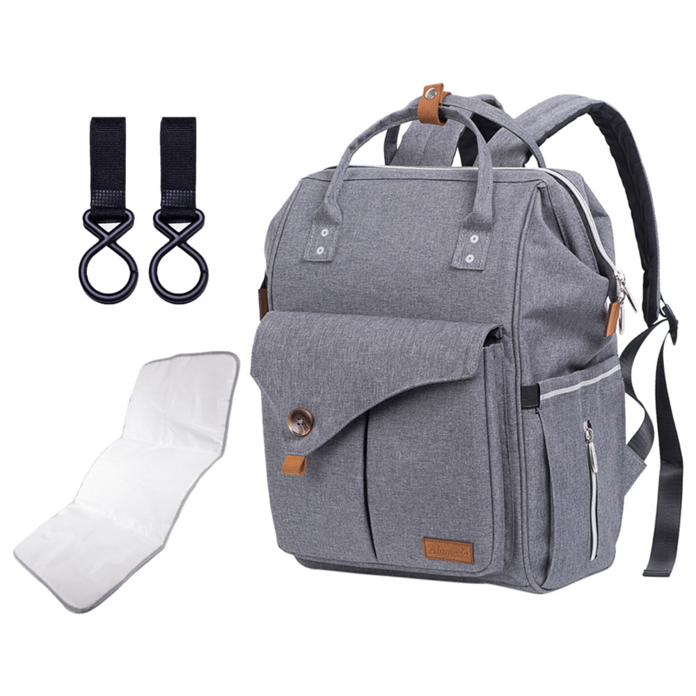 Alameda - Diaper Backpack - Large - Grey
