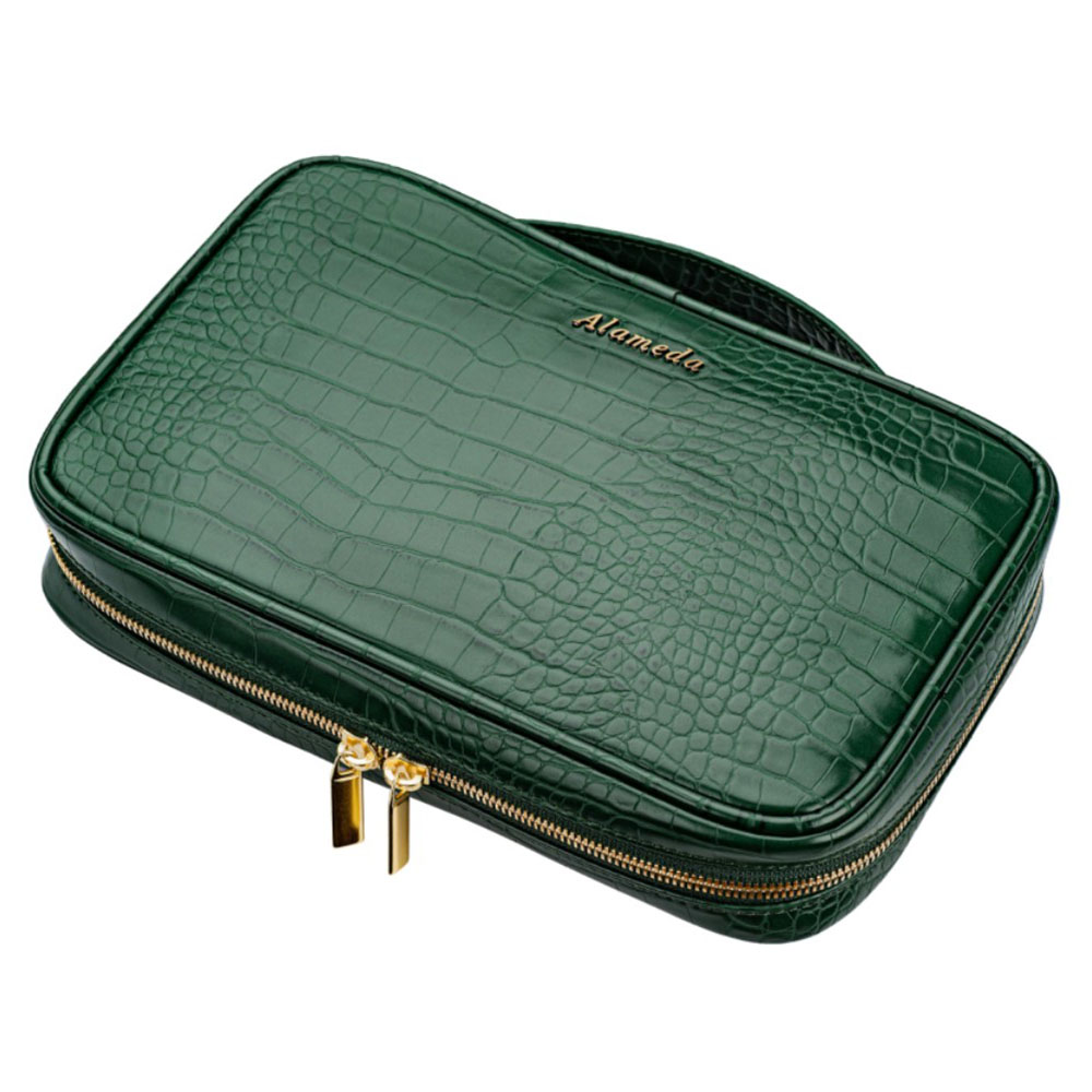 Alameda - Jewellery Organizer Case - Crocodile Green
