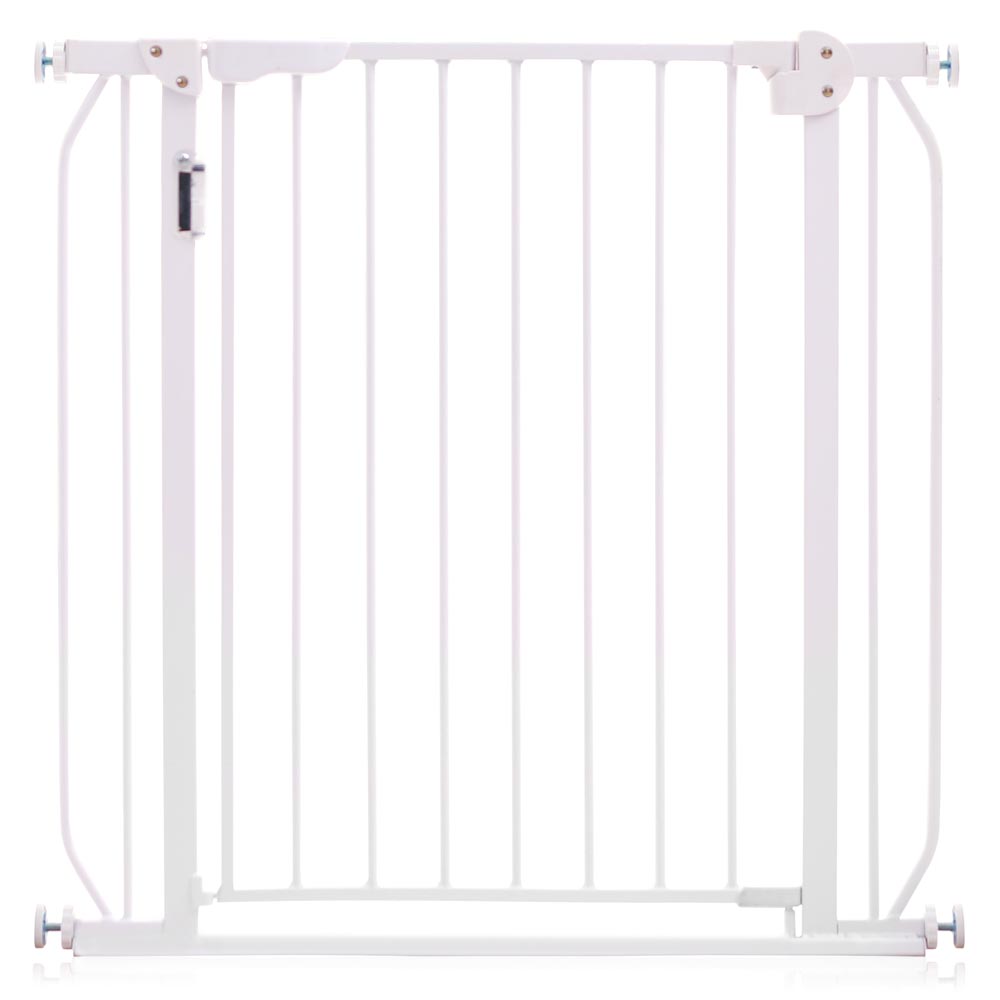 Baby Safe - Metal Safety LED Gate with 2 Extensions 20cm - White