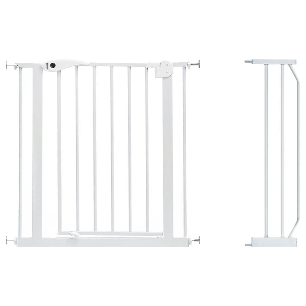 Baby Safe - Metal Safety Gate with 20 cm Extension - White