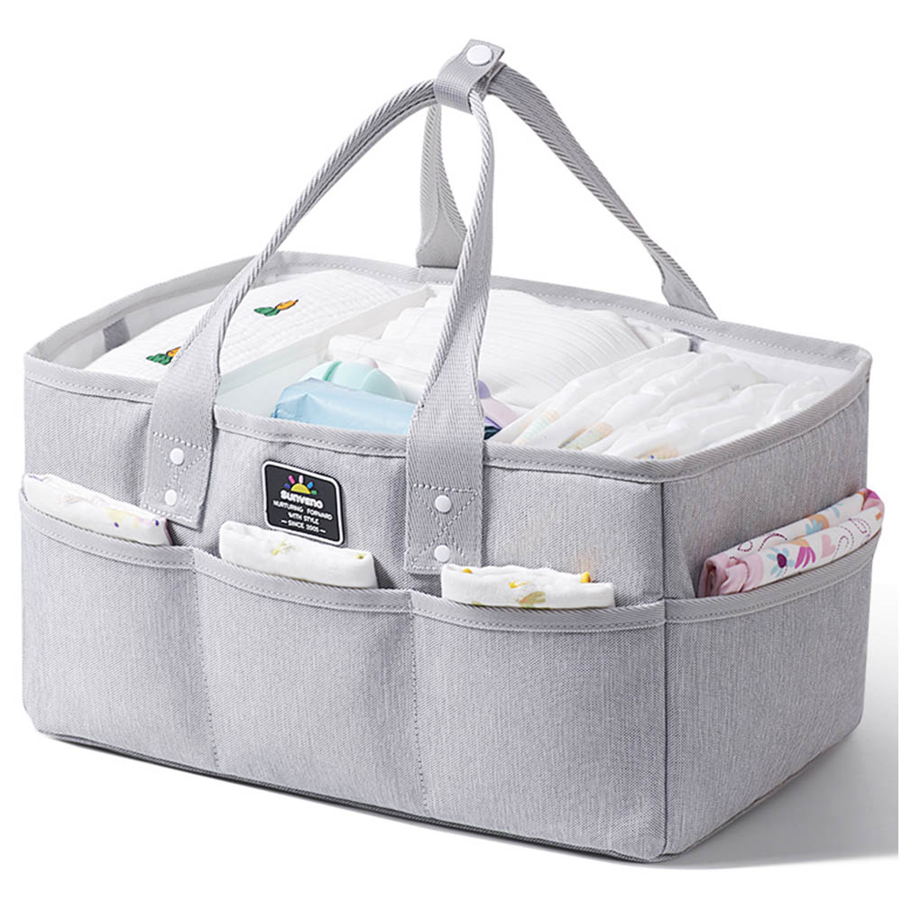 Sunveno - Diaper Caddy With Changing Mats - 100 pcs - Grey