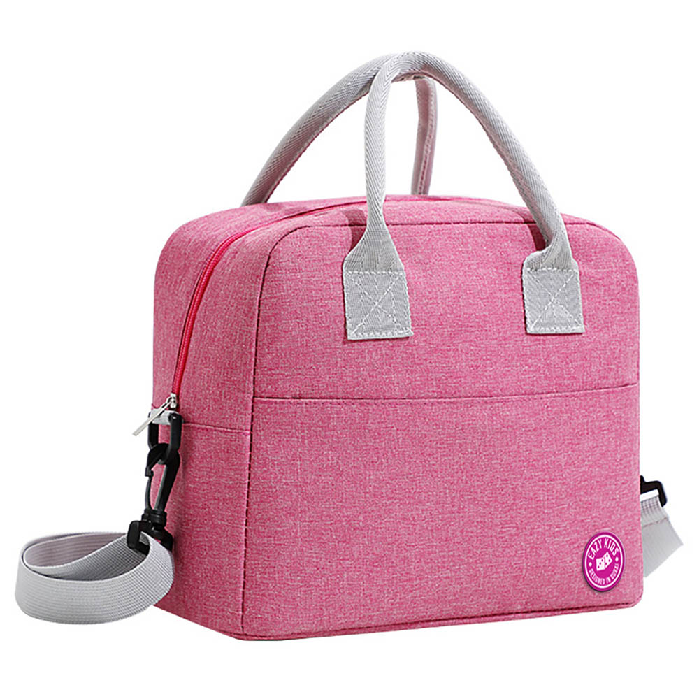 Eazy Kids - Bento Box with Lunch Bag & Cutter Set - Girl Power Pink