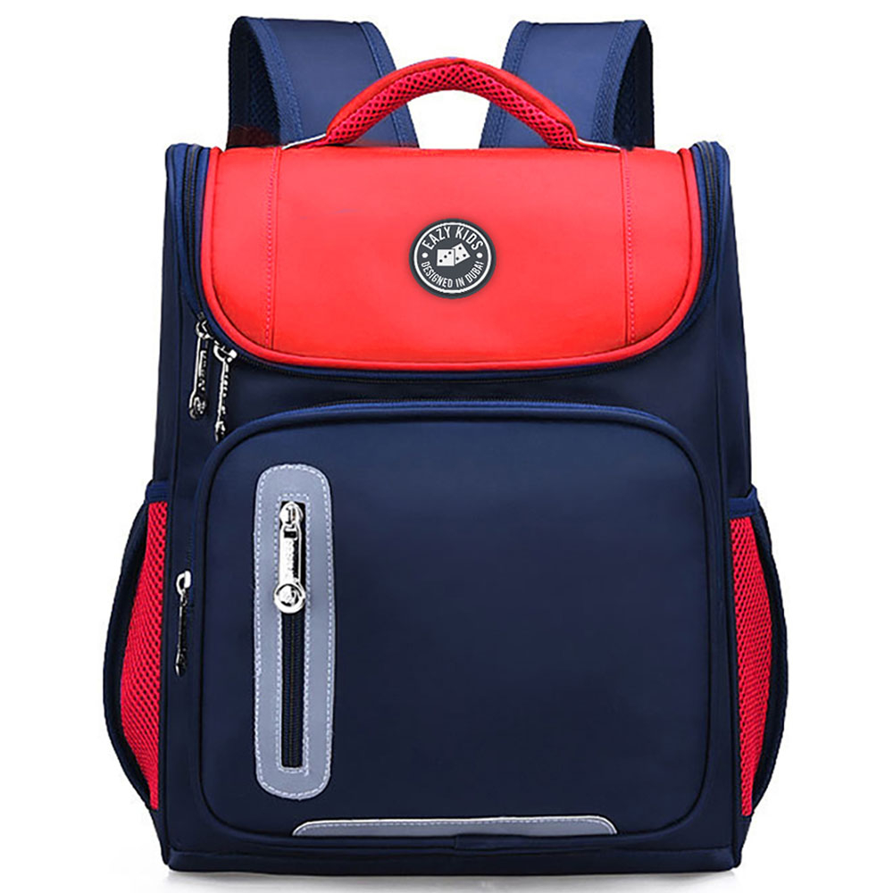 Eazy Kids Trolley School Bag - Red - 15-Inch/38.5cm