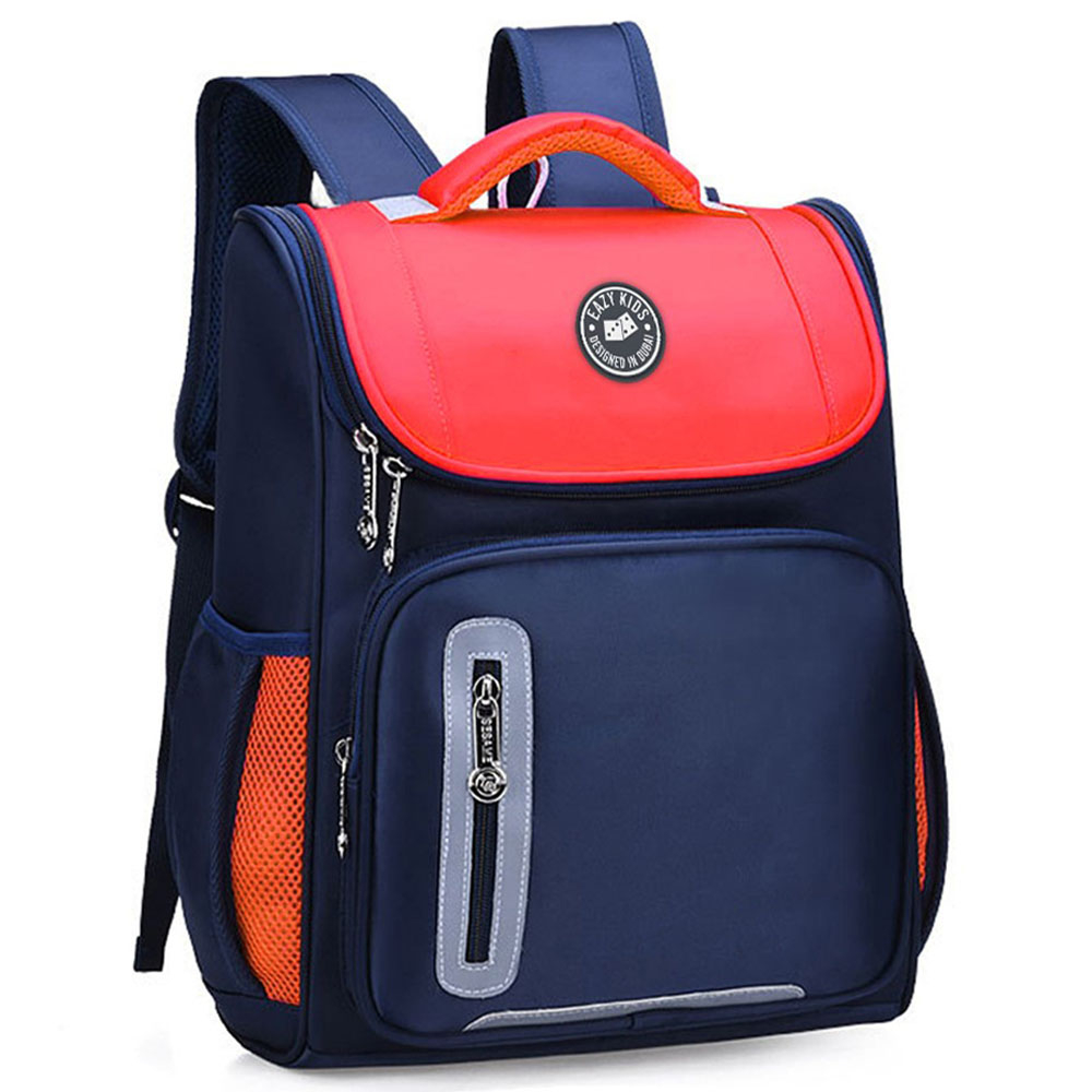 Eazy Kids Trolley School Bag - Red - 15-Inch/38.5cm