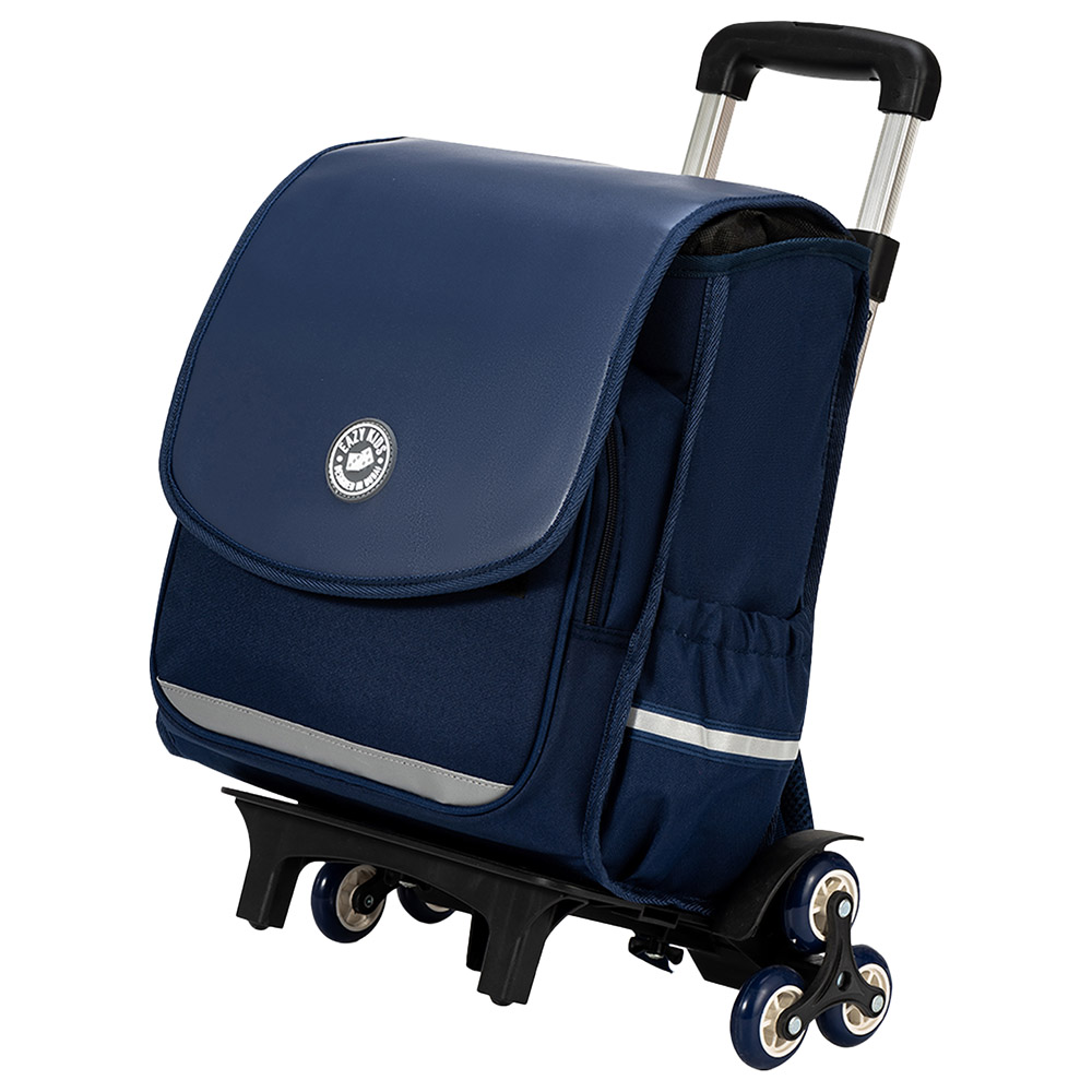 Eazy Kidz - School Bag with Trolley - 14-Inch - Blue