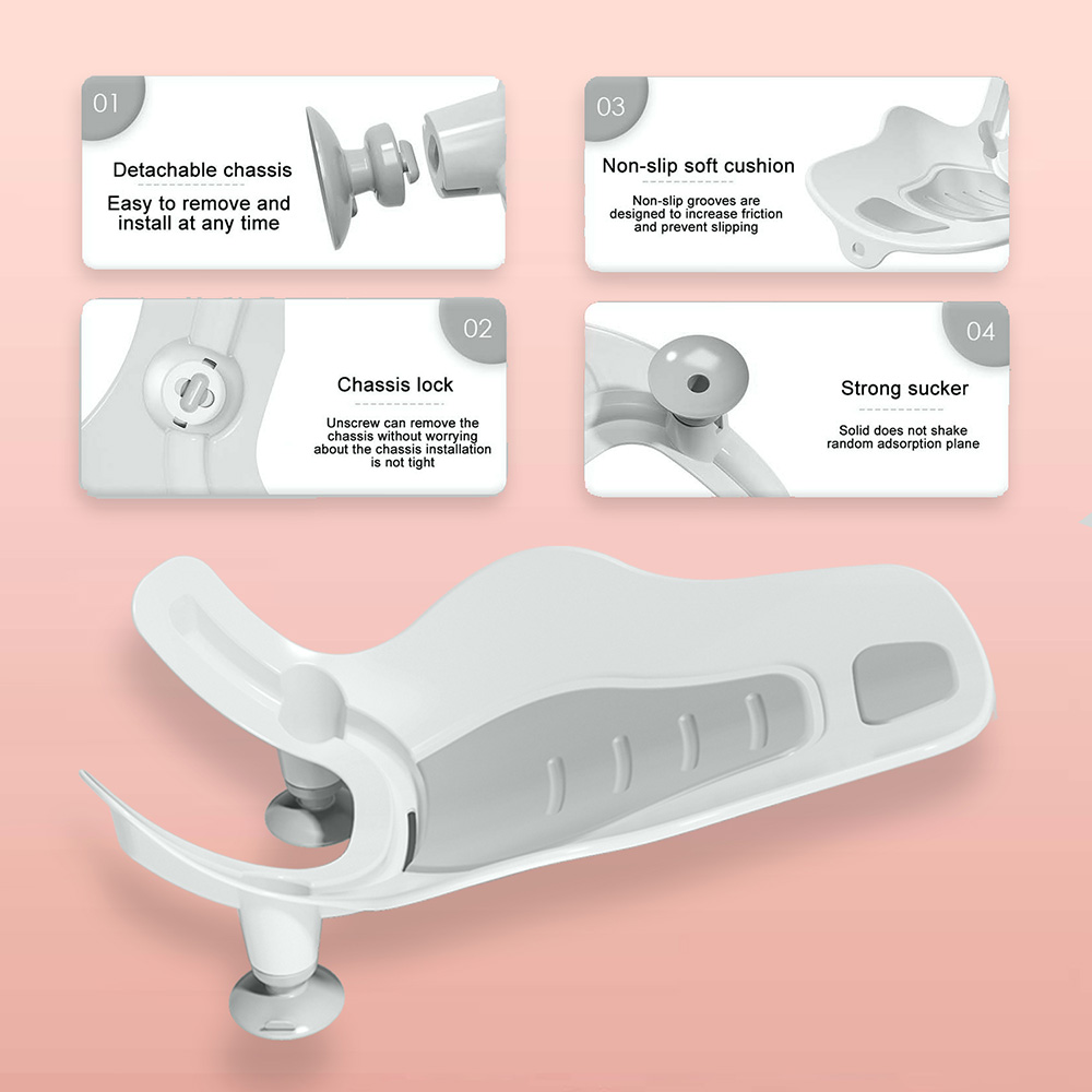 Eazy Kids - 2-In-1 Bath Support Tub & Butt Cleaning Station - Grey