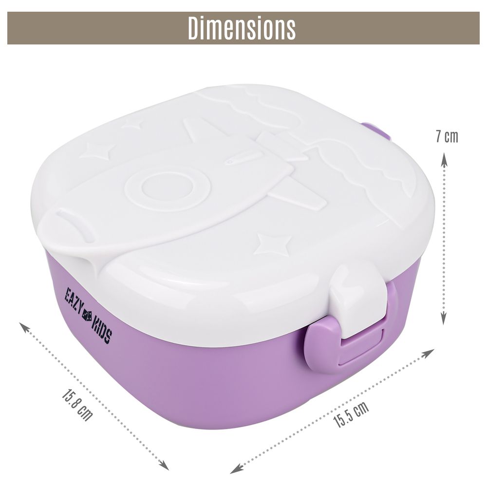 Eazy Kids - Rocket Lunch Box Meal Set 600ml - Purple