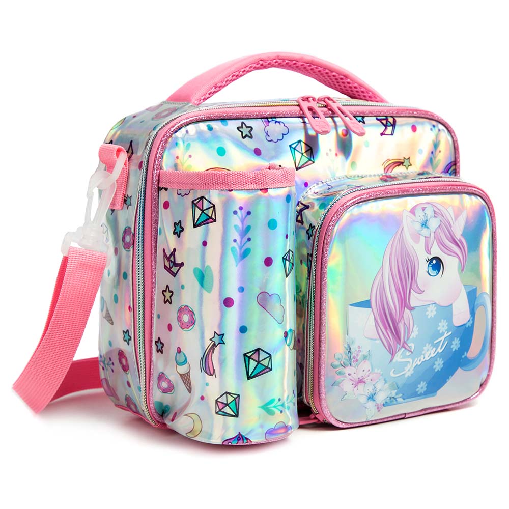 Eazy Kids - Bottle/Lunch Bag - Unicorn Chrome Pink