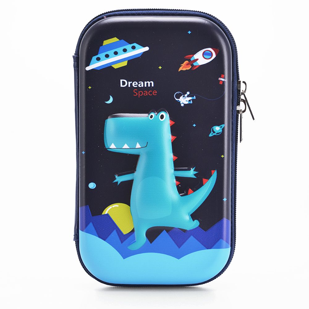 Eazy Kids - Dinosaur Pencil Case - XL - Blue 