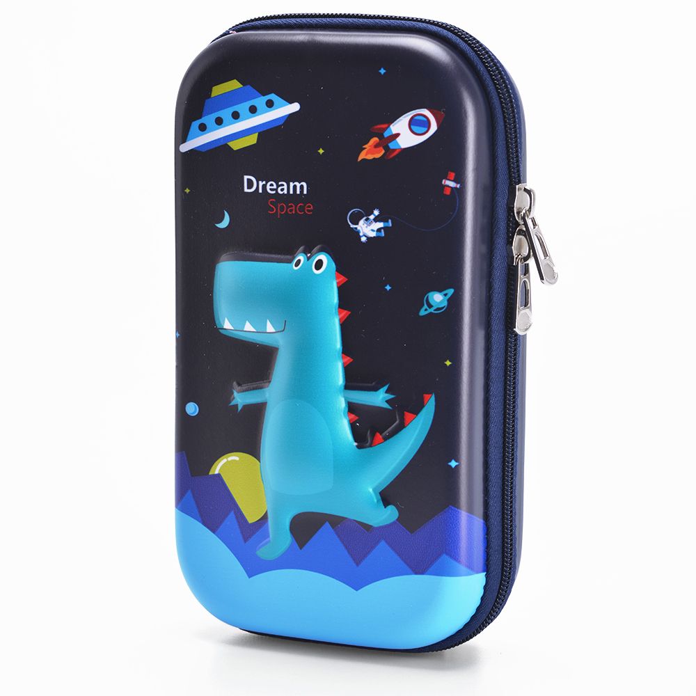 Eazy Kids - Dinosaur Pencil Case - XL - Blue 