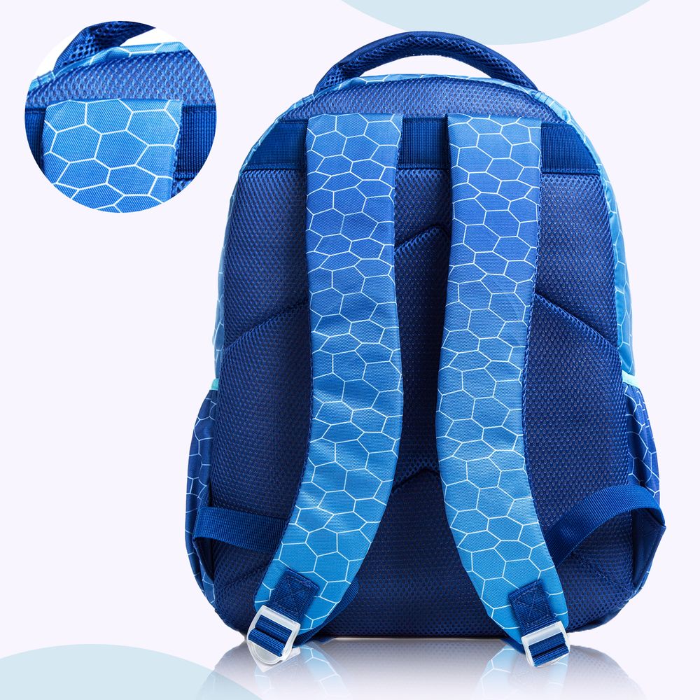 Eazy Kids - Backpack 17-Inch with Lunch Bag & Pencil Case - Football