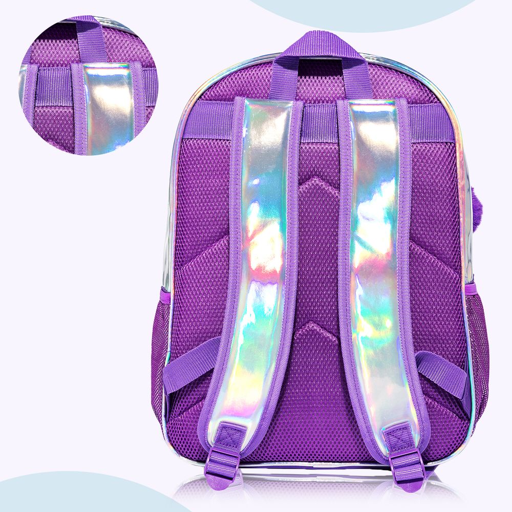 Eazy Kids - Backpack 18-Inch with Lunch Bag & Pencil Case - Purple
