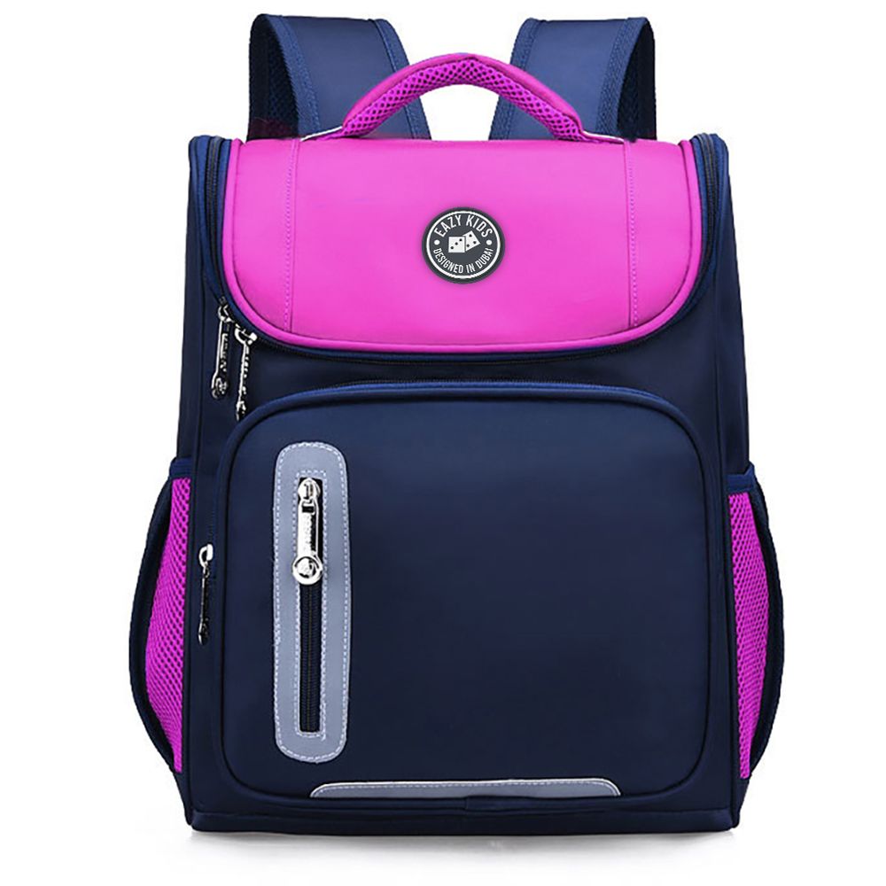 Eazy Kids - Ergonomic School Bag - Pink - 15-Inch/38.5cm
