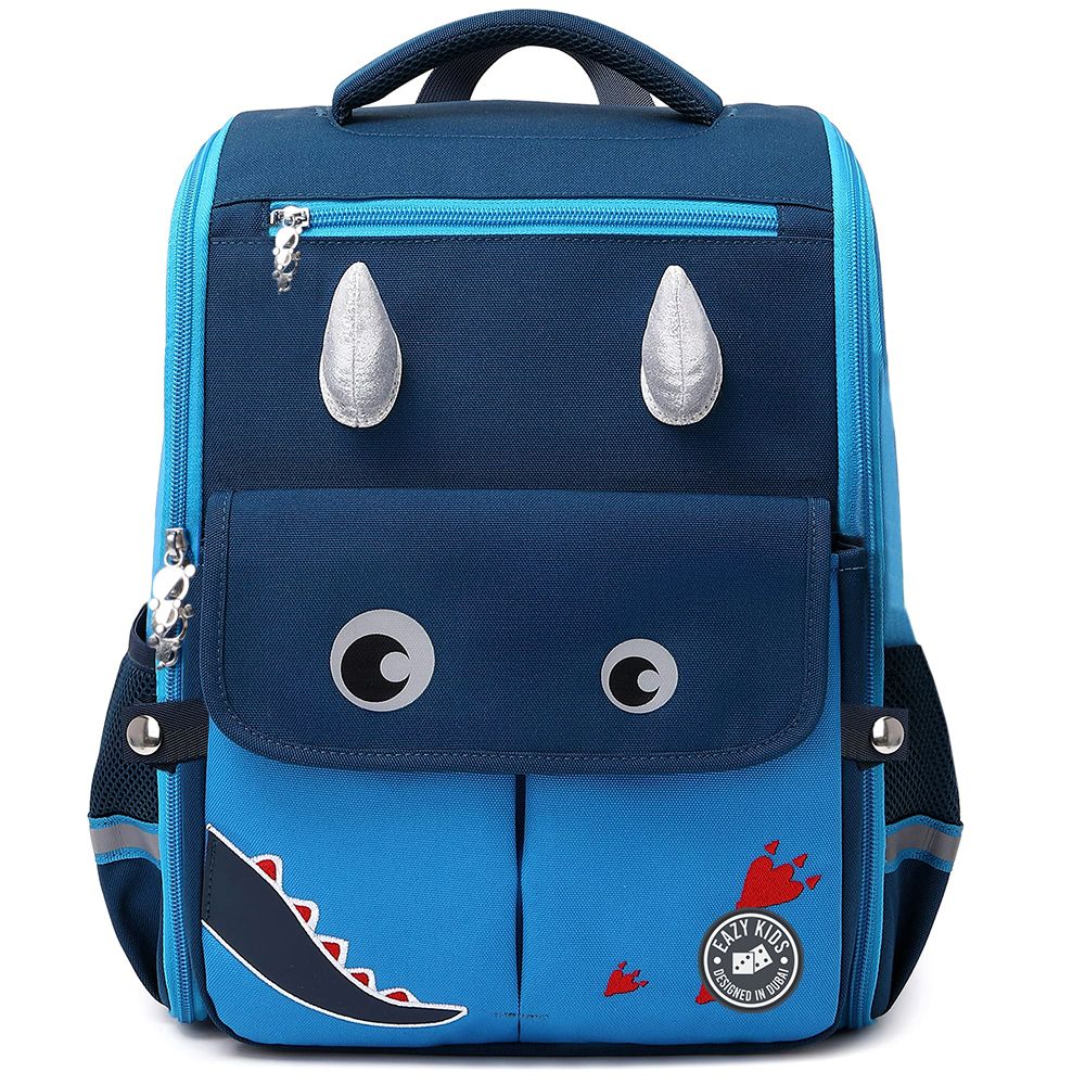 Eazy Kids - Dinosaur School Bag - Blue - 14.6-Inch/37.5cm