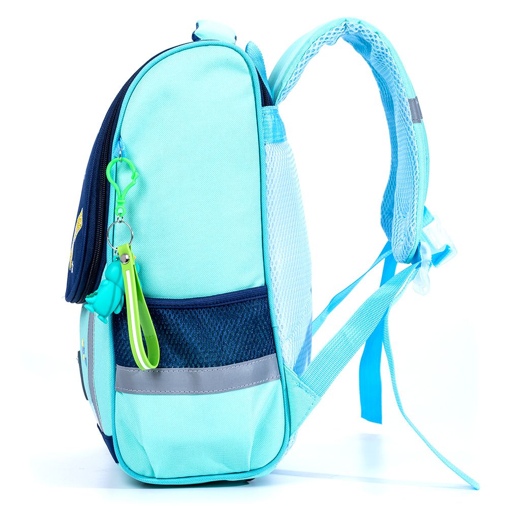 Eazy Kids School Bag Dino In Space Green - 14.6-Inch/37.5cm