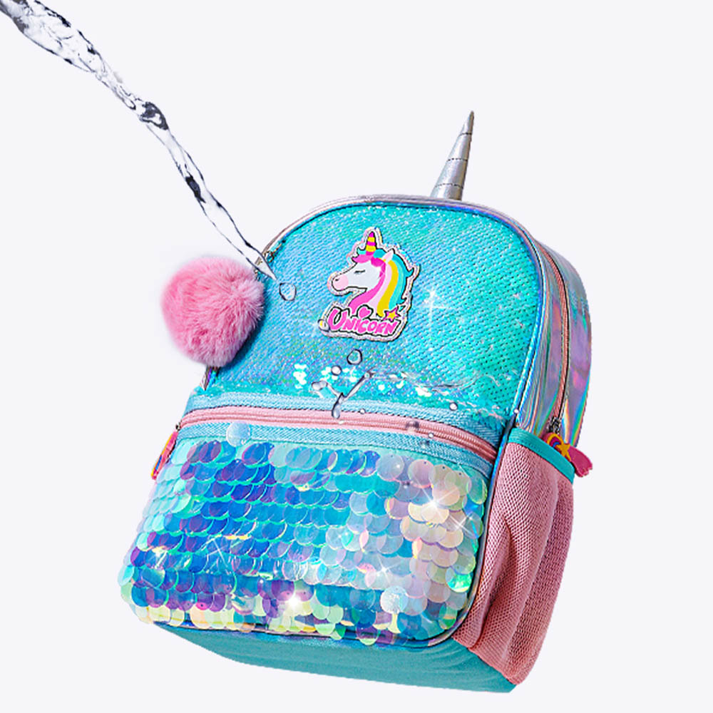 Eazy Kids - Unicorn Sparkle Backpack - Green - 12-Inch/30.5cm