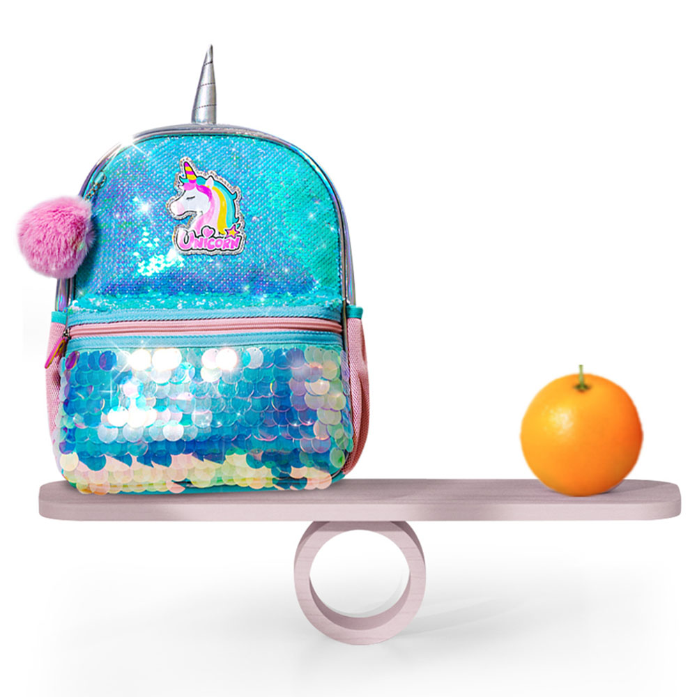 Eazy Kids - Unicorn Sparkle Backpack - Green - 12-Inch/30.5cm