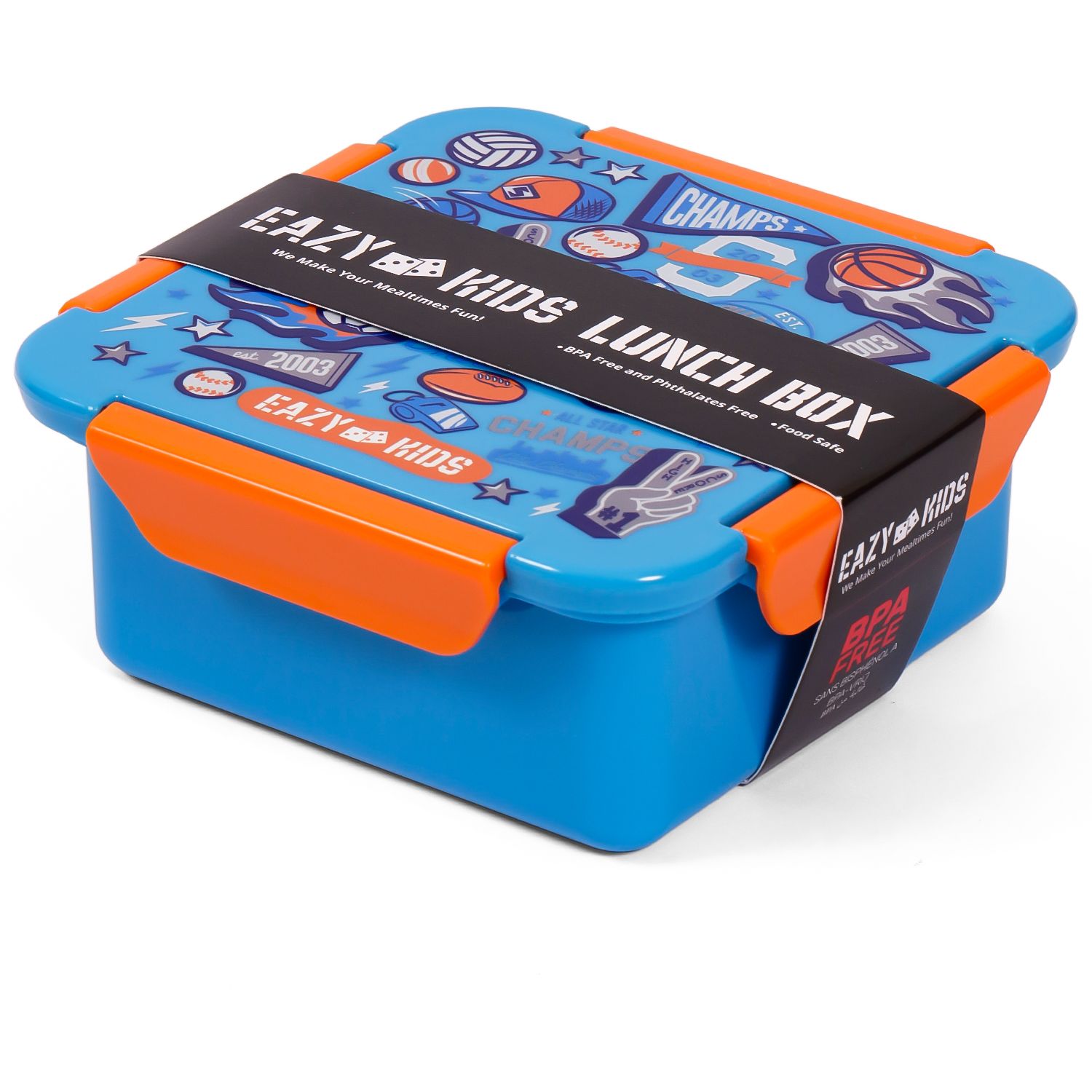 Eazy Kids - Soccer Lunch Box 650ml - Blue