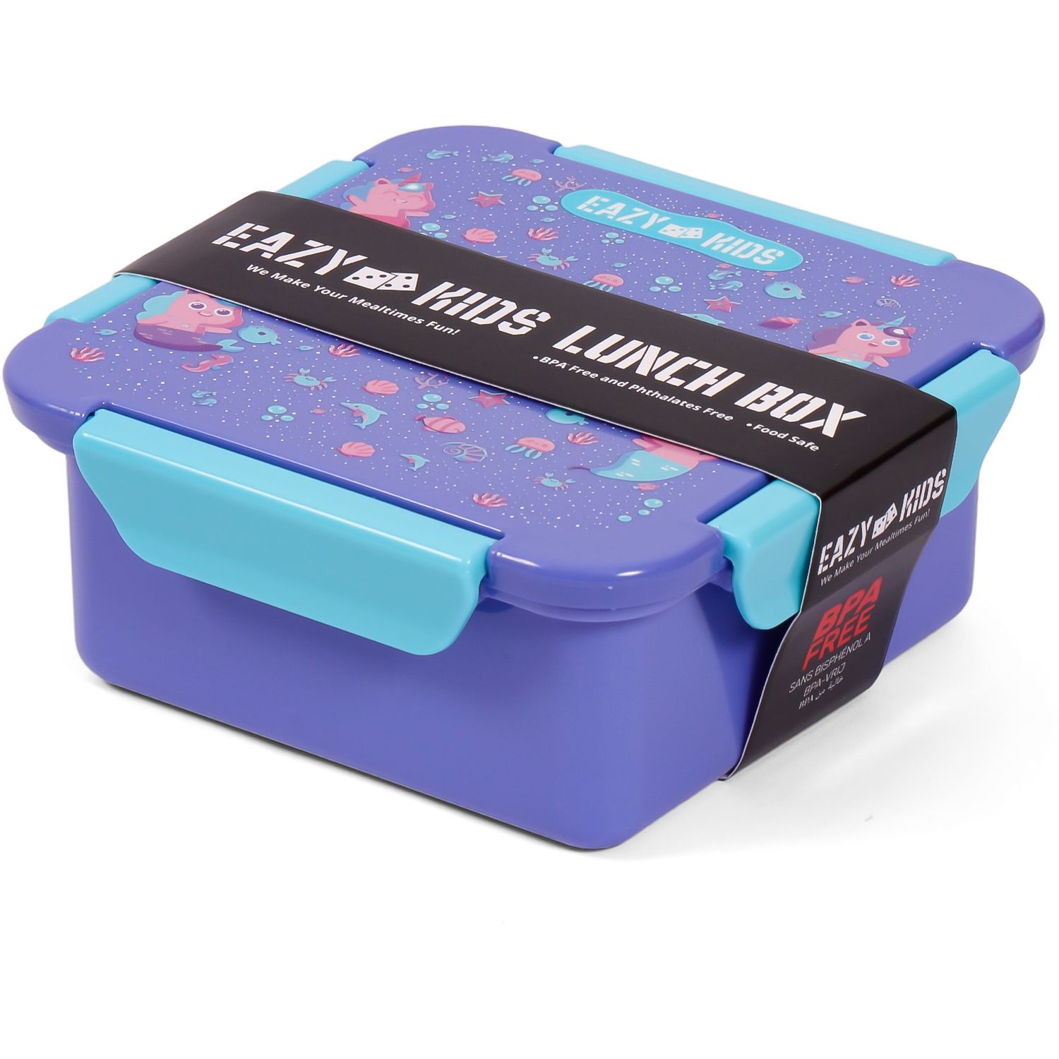 Eazy Kids - Mermaid Lunch Box 650ml - Purple